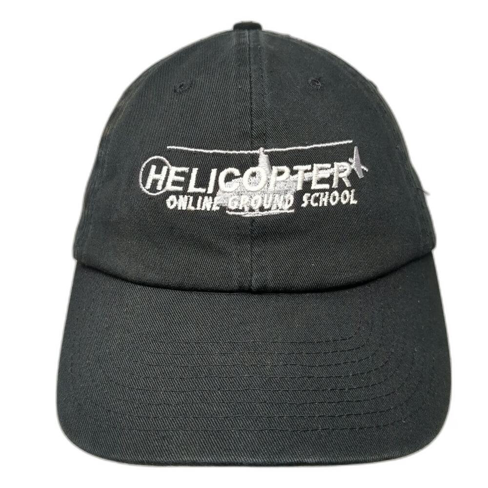 Bayside Baseball Cap Black One Size Helicopter Online Ground School USA Made Hat